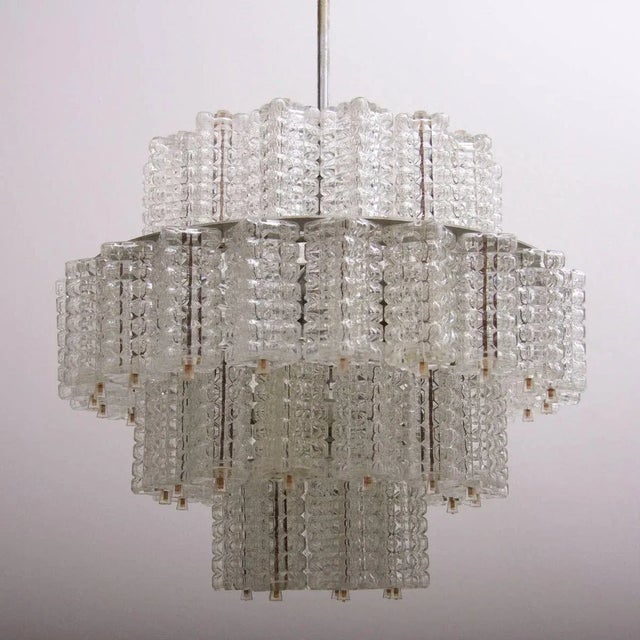 Wonderful and rare glass chandeliers by Austrian high end manufacturer Austrolux. The chandeliers are high quality...