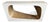 Sculptural Ivory Lacquer Console Table With Textured Bronze Leaf Inset For Sale