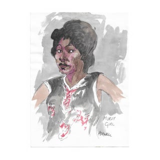 Ivy Attwell Murut Girl Watercolor For Sale
