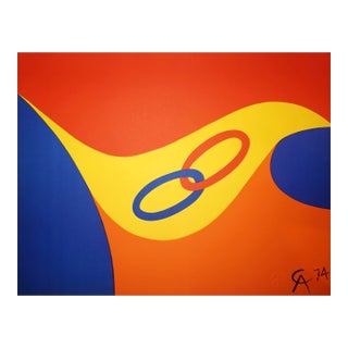 Alexander Calder Limited Edition Lithograph "Friendship" Flying Colors (1974) For Sale
