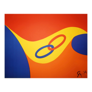 Alexander Calder Limited Edition Lithograph "Friendship" Flying Colors (1974)