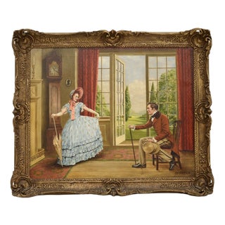 Alfred Lyndon Grace, Figurative Scene, 1880, Oil Painting on Canvas, Framed For Sale