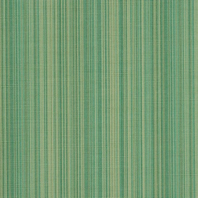 Schumacher SAMPLE - Schumacher X Mark D. Sikes Gracie Solid Strie Fabric In Emerald For Sale - Image 4 of 5
