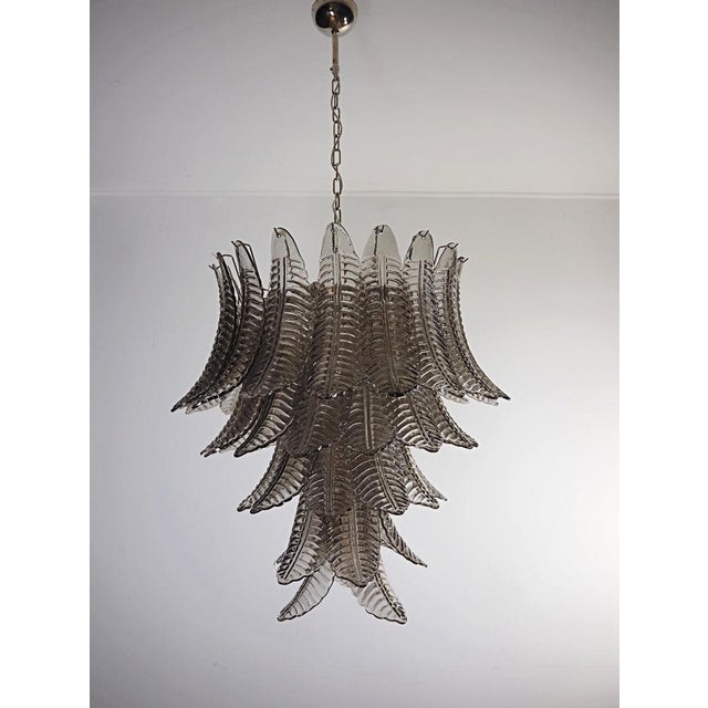 Italian Smoked Murano Glass Six-Tier Felci Chandelier For Sale - Image 16 of 16