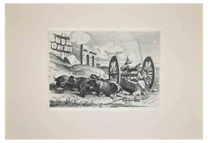 After Charles Coleman, Roman Countryside, Etching