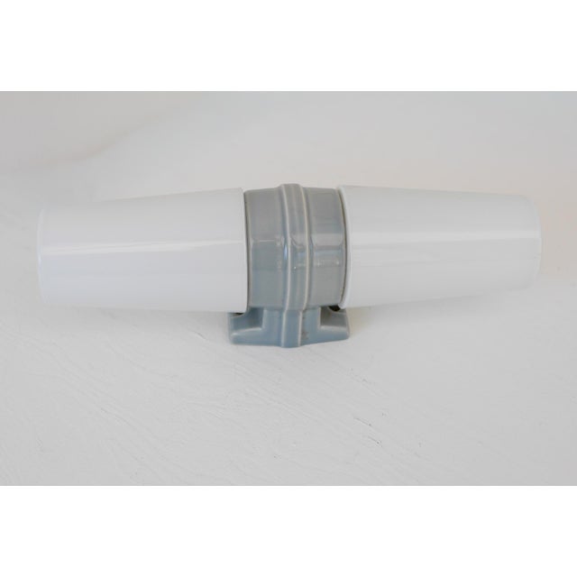 Large Mid-Century Modern Pale Grey Bathroom Sconce by Sigvard Bernadotte For Sale - Image 12 of 18