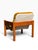 Gold Danish Modern Solid Pine Lounge Armchair | New Canvas Sling & Mustard Velvet Cushion | C. 1970s For Sale - Image 8 of 11