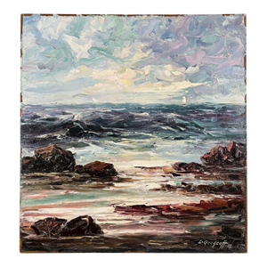 Leonid Gechtoff - Expressionist Seascape, Signed (1935, Oil on Board)