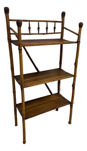 Antique Bamboo Etagere