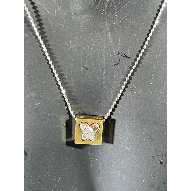 2010s 18 Karat Gold Pendant with White Diamond in White Platinum Chain For Sale - Image 5 of 18