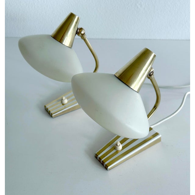 1950s Vintage Bedside Table Lamps, 1950s, Set of 2 For Sale - Image 5 of 18