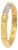John Hardy Bamboo Collection 18k Yellow Gold Pavé Diamond Band Ring Size 7 For Sale