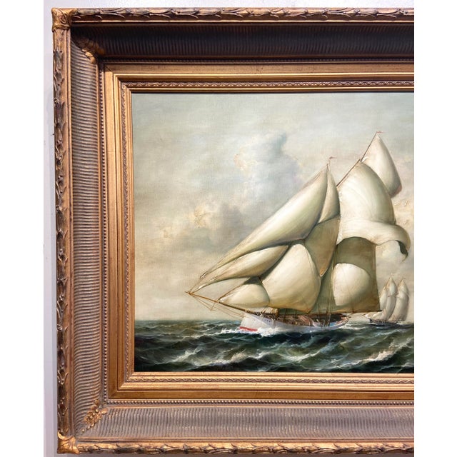 1970s "Cloud Runner" Oil Painting by Laurent For Sale - Image 6 of 12