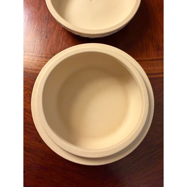 Vintage Wedgwood Prunus Yellow Primrose Jasperware 2.75” Trinket Box and Lid For Sale - Image 6 of 10