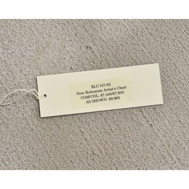 Ralph Lauren English New Bohemian Artist’s Chair in Blue Velvet For Sale - Image 11 of 18