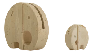 Vintage Travertine Elephant Sculptures Desk Organizer by Fratelli Mannelli, 1970s, Set of 2