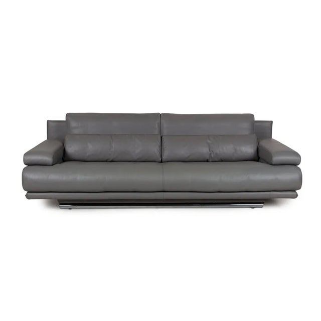 6500 Leather Three-Seater Gray Sofa from Rolf Benz For Sale - Image 10 of 10