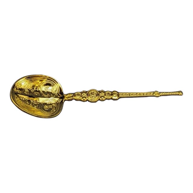 1970s Collectible Anointing Spoon Archbishop Bishop Crown Jewel Replica by Westair Box For Sale
