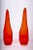 1960s 1960s Tall Viking Epic Taperglow Tangerine Art Glass Candle Sticks- a Pair For Sale - Image 5 of 6