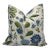 Schumacher Roca Redonda 20x20 Decorative Pillow Cover in Blue and Ivory For Sale