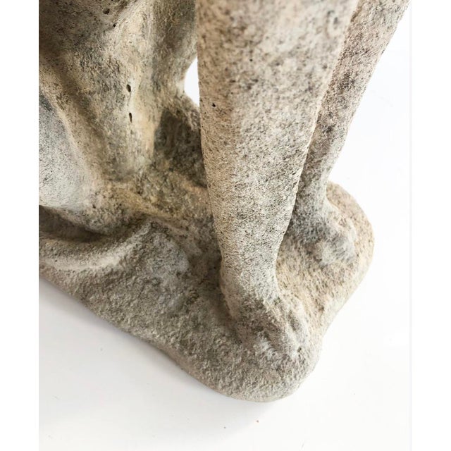 Antique Concrete Dog With Basket Garden Statue Chairish