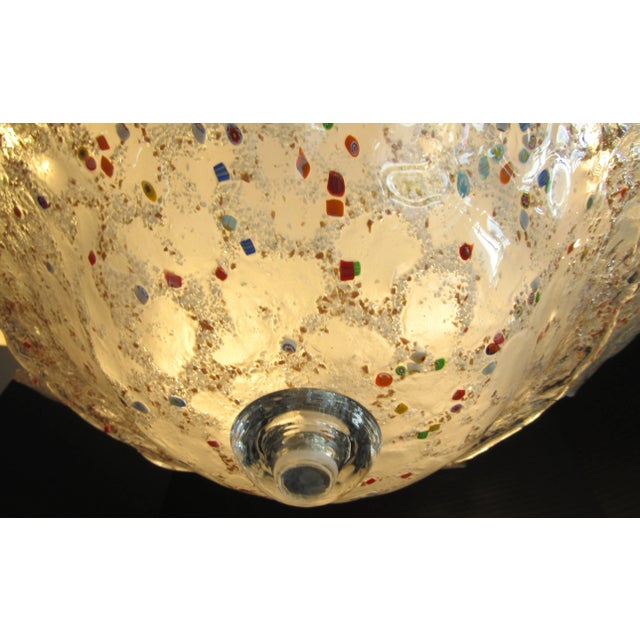Large Vintage Italian Murano Glass Multi-Colored Murrine Leaf Chandelier For Sale - Image 13 of 18