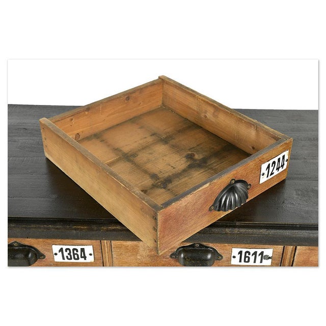 Wood Industrial Style Cabinet with 36 Drawers For Sale - Image 7 of 9