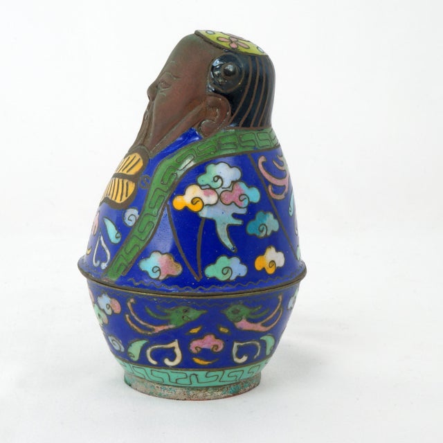 Late 19th Century Antique Chinese Yi Xing and Cloisonne Box Circa Late Qing For Sale - Image 5 of 11