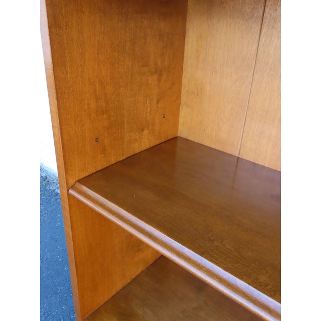 Ethan Allen Solid Maple Shelving Display Cabinet Bookshelf 6910 For Sale - Image 9 of 14