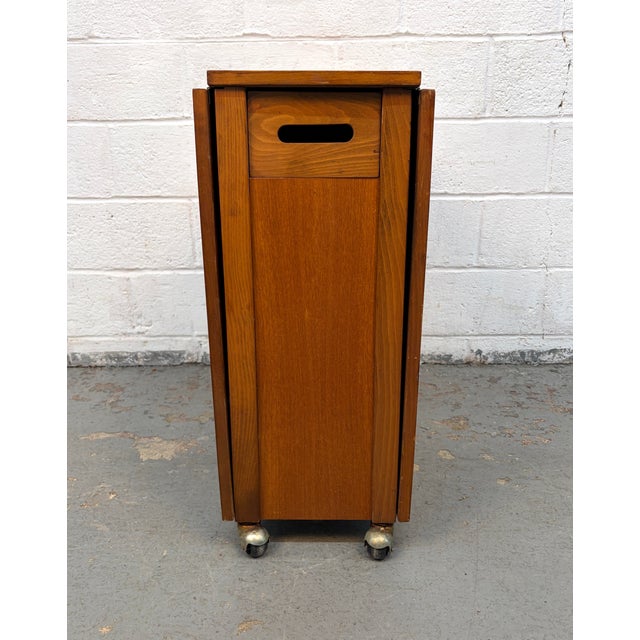 Mid 20th Century Drop Leaf Hide a Way Table W/ Four Folding Chairs For Sale - Image 11 of 18