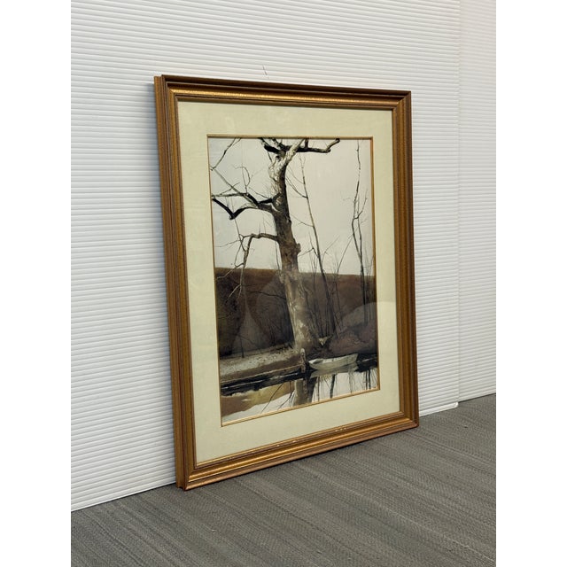 Design Plus Gallery presents Cold Spring, a 1988 Lithograph Print by Andrew Wyeth. This is an out-of-print, color halftone...