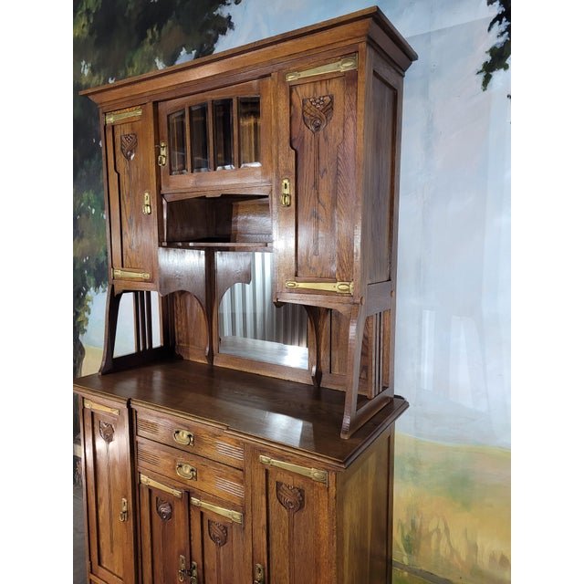 Art Nouveau Two-Part Cupboard, 1920s For Sale - Image 3 of 13