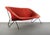 Vintage Italian Modern Sling Sofa with Iron Frame and Original Red Upholstery For Sale - Image 4 of 10
