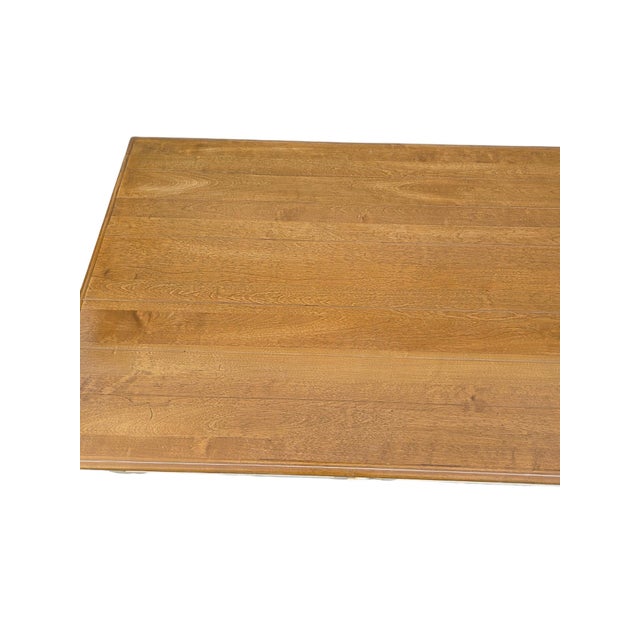 Vintage Ethan Allen French Country Coffee Table 4 Drawer Map Chest Distressed For Sale - Image 9 of 11