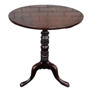 19th Century American Queen Anne Mahogany Tilt-Top Table