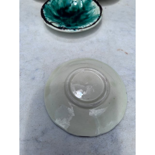 1900 - 1909 German Majolica Leaf Butter Pat Circa 1900 For Sale - Image 5 of 5