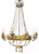 Antique Early 19th C Italian Crystal & Tole Chandelier.