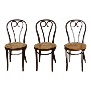 1970s Bentwood Sweetheart Bistro Chairs - Set of 3 For Sale