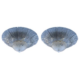 Large Murano Glass Flowers Ceiling Lamps, 1970s, Set of 2 For Sale