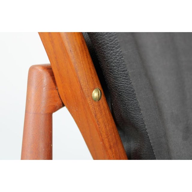 Paper Knife 3-Seater Teak Sofa in Leather by Kai Kristiansen, Denmark, 1960s For Sale - Image 12 of 18