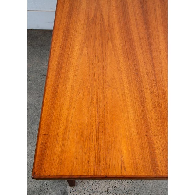 Mid Century Danish Modern Dining Table Denmark Teak Wood Extension Draw Leaf Nm For Sale - Image 9 of 12