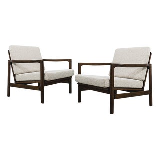 Mid-Century Modern Armchairs by Zenon Bączyk, 1960s, Set of 2 For Sale