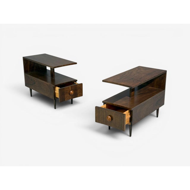 Gilbert Rohde, Rare Paldao End Tables, Walnut, Usa, 1940s For Sale - Image 4 of 16