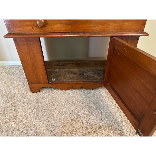Antique Pine Lift-Top Dry Sink For Sale - Image 4 of 9