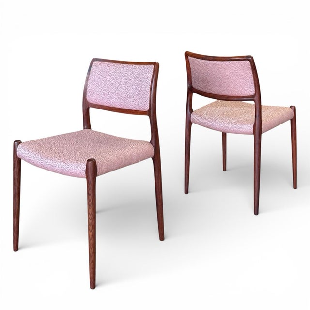 Mid 20th Century Mid-20th Century Danish Modern Dining Chairs in African Rosewood by Niels Møller - Set of 6 For Sale - Image 5 of 11
