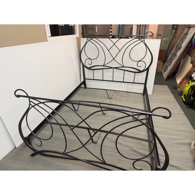 Queen Size Wesley Allen Melody Bed Frame For Sale - Image 10 of 12