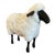 Lalanne Style Life-Size Carved Wood and Sheepskin Sheep Stool or Statue For Sale