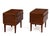 A pair of rosewood and brass nightstands after the designs of William Hinn. Wonderful book matched grain across both...
