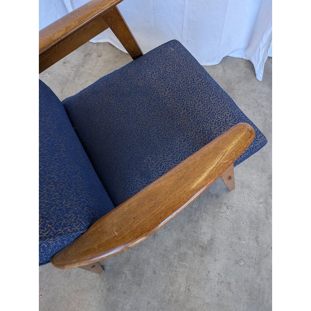 Mid-Century Modern Royal Blue Lounge Chair, 1970s For Sale - Image 15 of 18