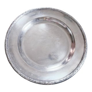 Antique Christofle Hotel Silver Serving Tray From King George’s For Sale